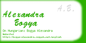alexandra bogya business card
